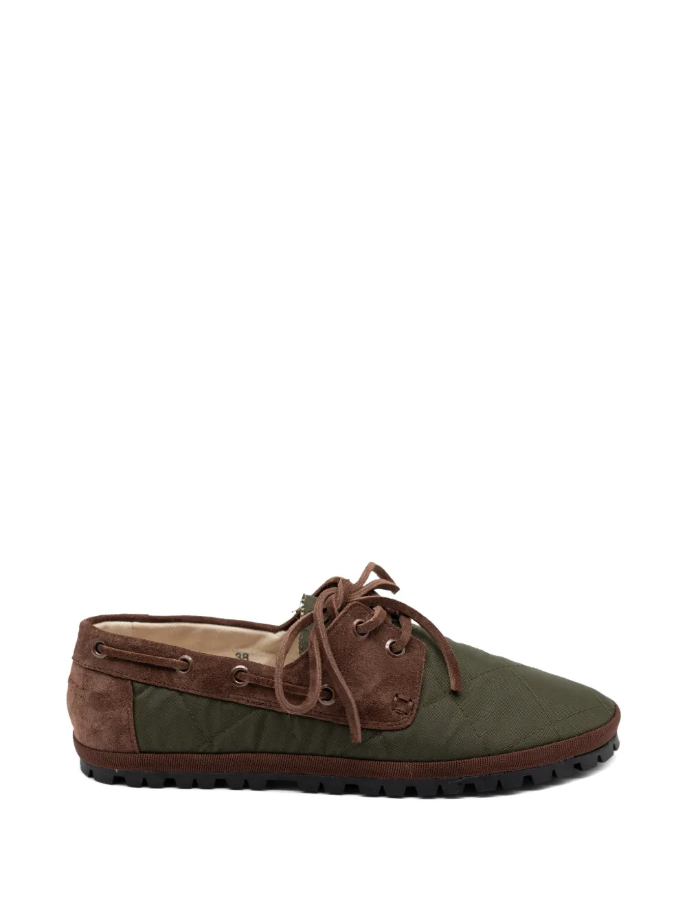 Gondolina Laguna quilted boat shoes - Verde