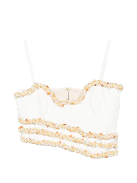 PatBO Jade embellished crop top