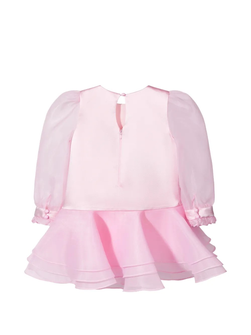 Dress & Fleur Gelaagde jurk verfraaid met bloemen Roze