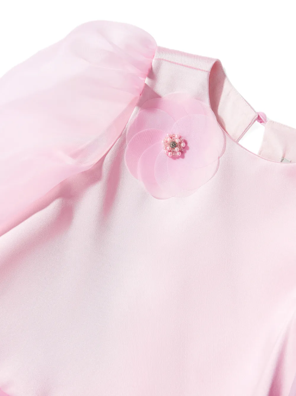 Dress & Fleur Gelaagde jurk verfraaid met bloemen Roze