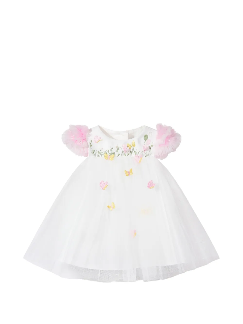 Dress & Fleur Tulle Embroidered Dress Set - Neutrals 