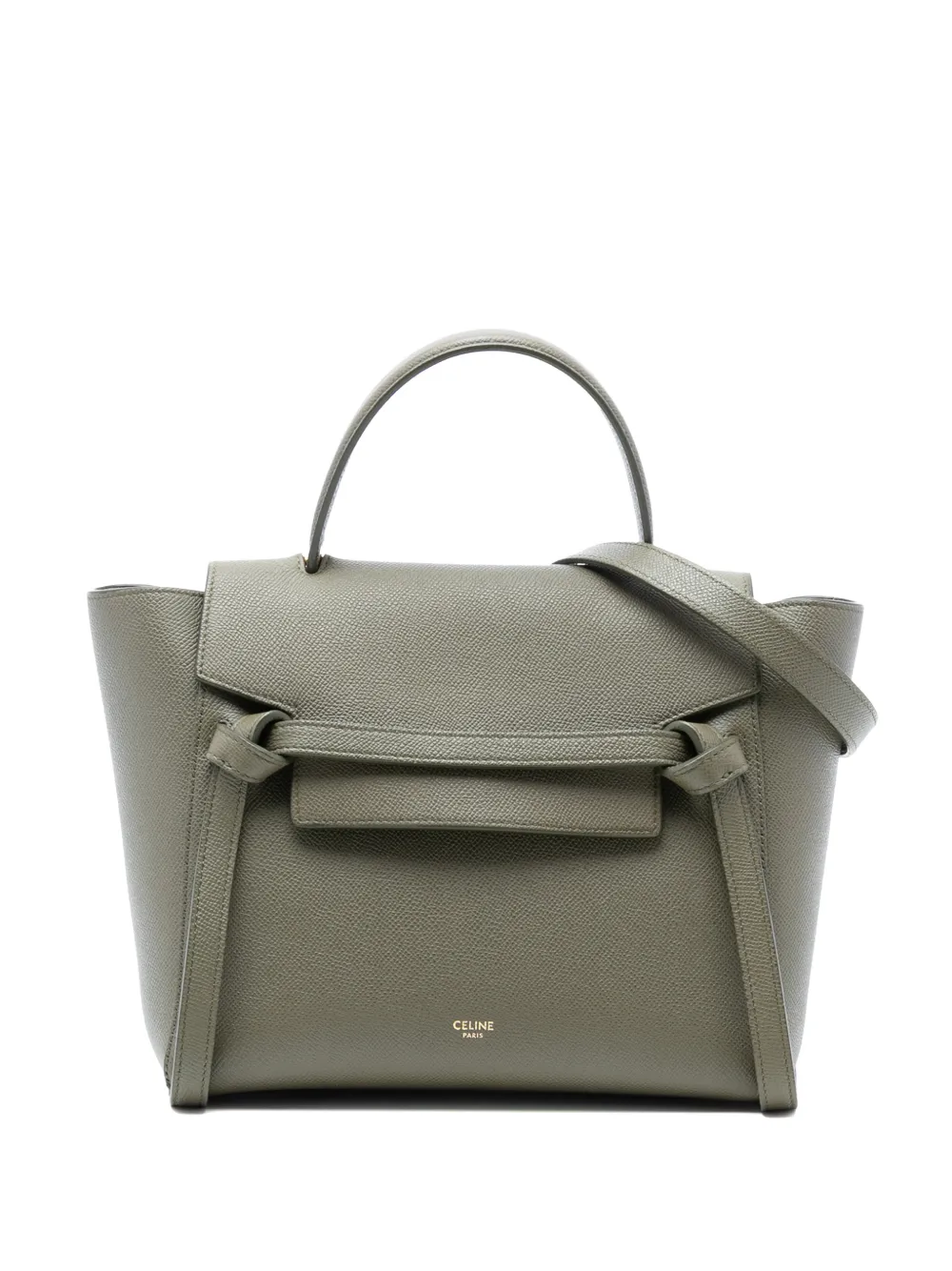 Celine Pre-Owned Borsa a tracolla micro in pelle di vitello pieno fiore 2018 - Verde