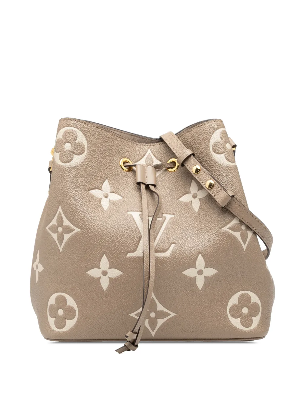 Louis Vuitton Pre-Owned 2021-2025 Monogram Giant Bicolor Empreinte Neonoe MM bucket bag - Marrone