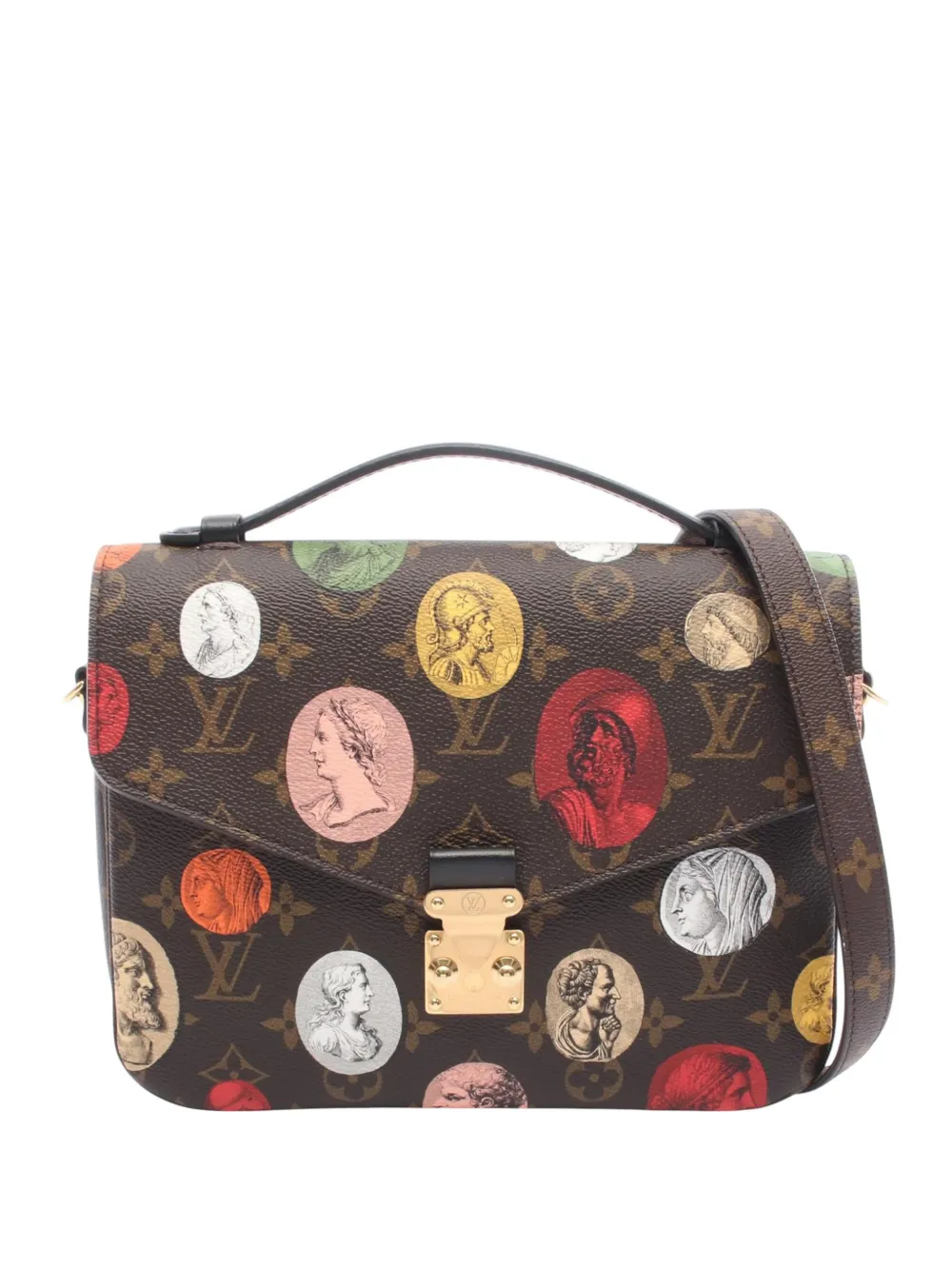 Louis Vuitton Pre-Owned 2010-2026 x Fornasetti Monogram Cameo Pochette Metis crossbody bag - Marrone