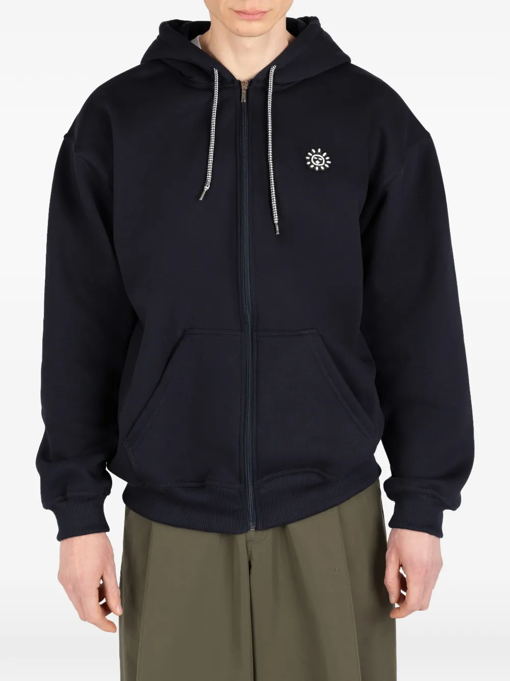 Société Anonyme zip logo hoodie - Blu