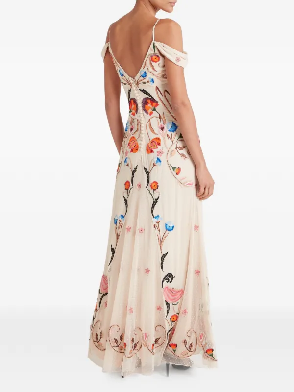 Temperley London Toledo Strappy Gown | Neutrals