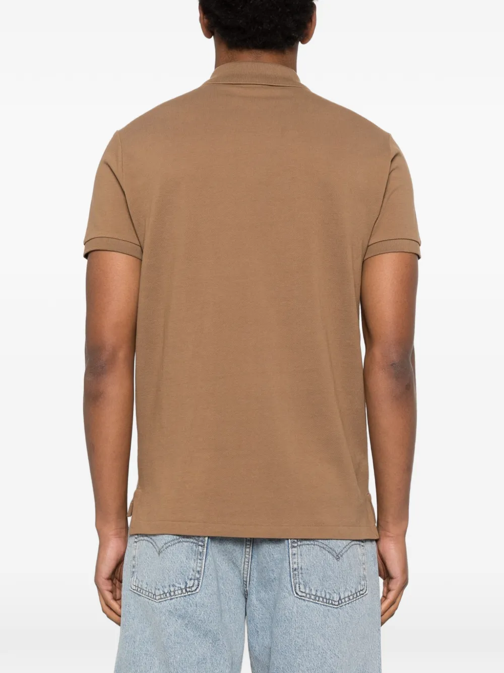 Polo Ralph Lauren Poloshirt met korte mouwen en knoop Bruin