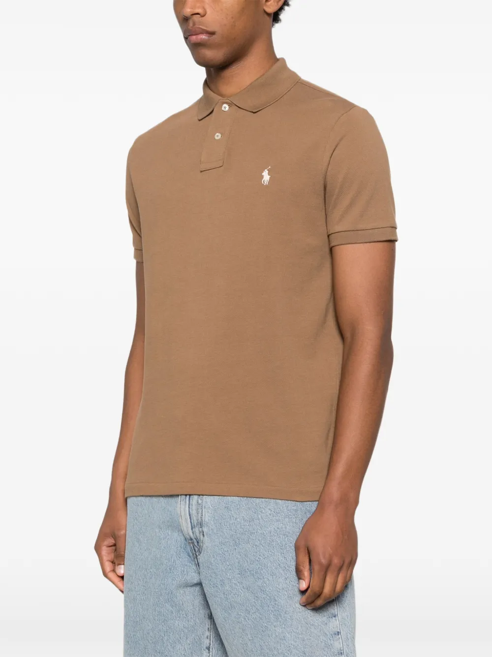 Polo Ralph Lauren Poloshirt met korte mouwen en knoop Bruin