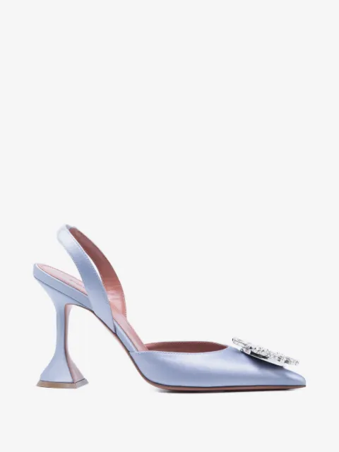 Amina Muaddi Begum crystal-embellished slingback pumps
