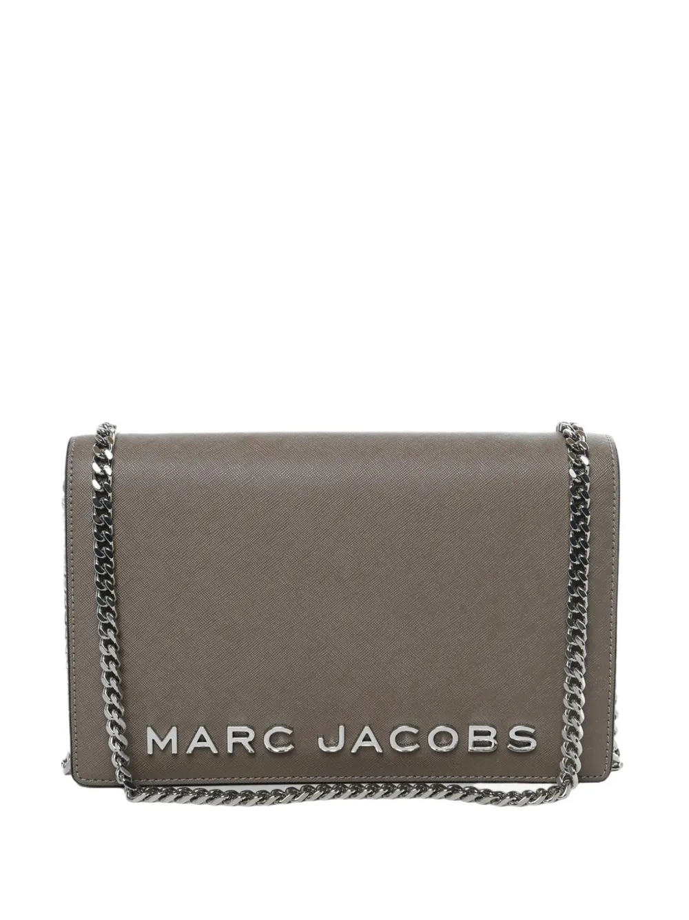 Marc Jacobs Logo-plaque Clutch Bag In Gray