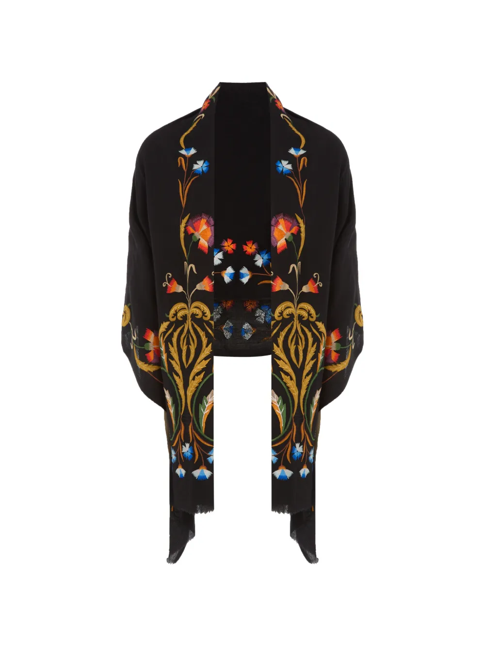 Temperley London Sciarpa con ricamo - Nero