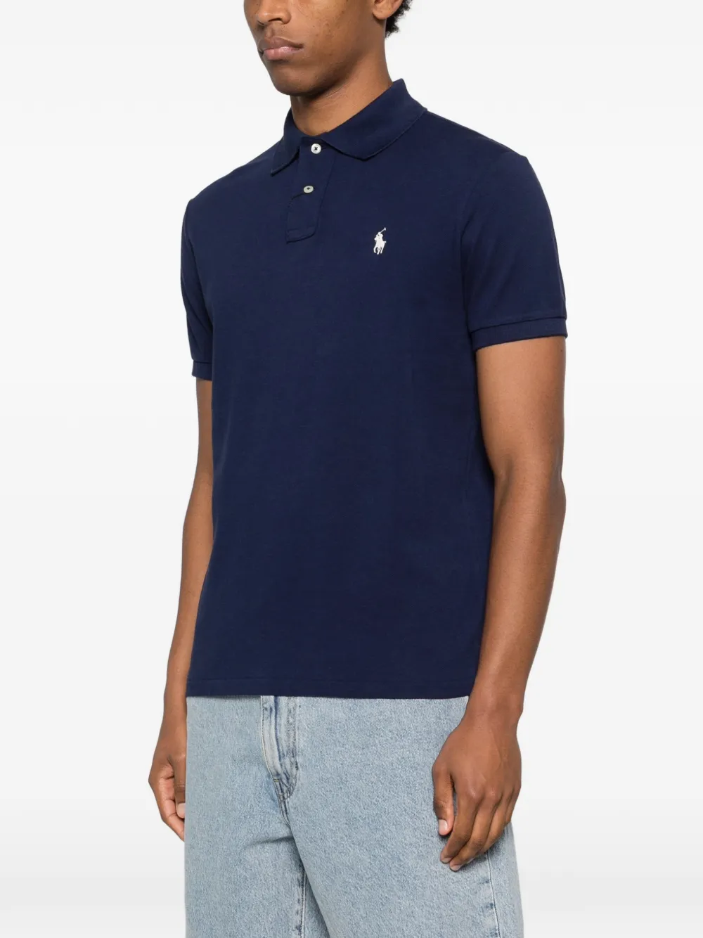 button logo-detail polo shirt