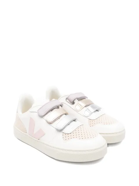 VEJA Kids V-10 touch-strap leather sneakers