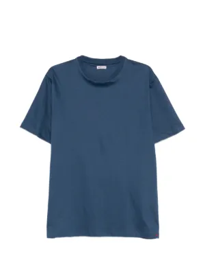 Prada Triangle Logo Cotton t-shirt | Blue | FARFETCH
