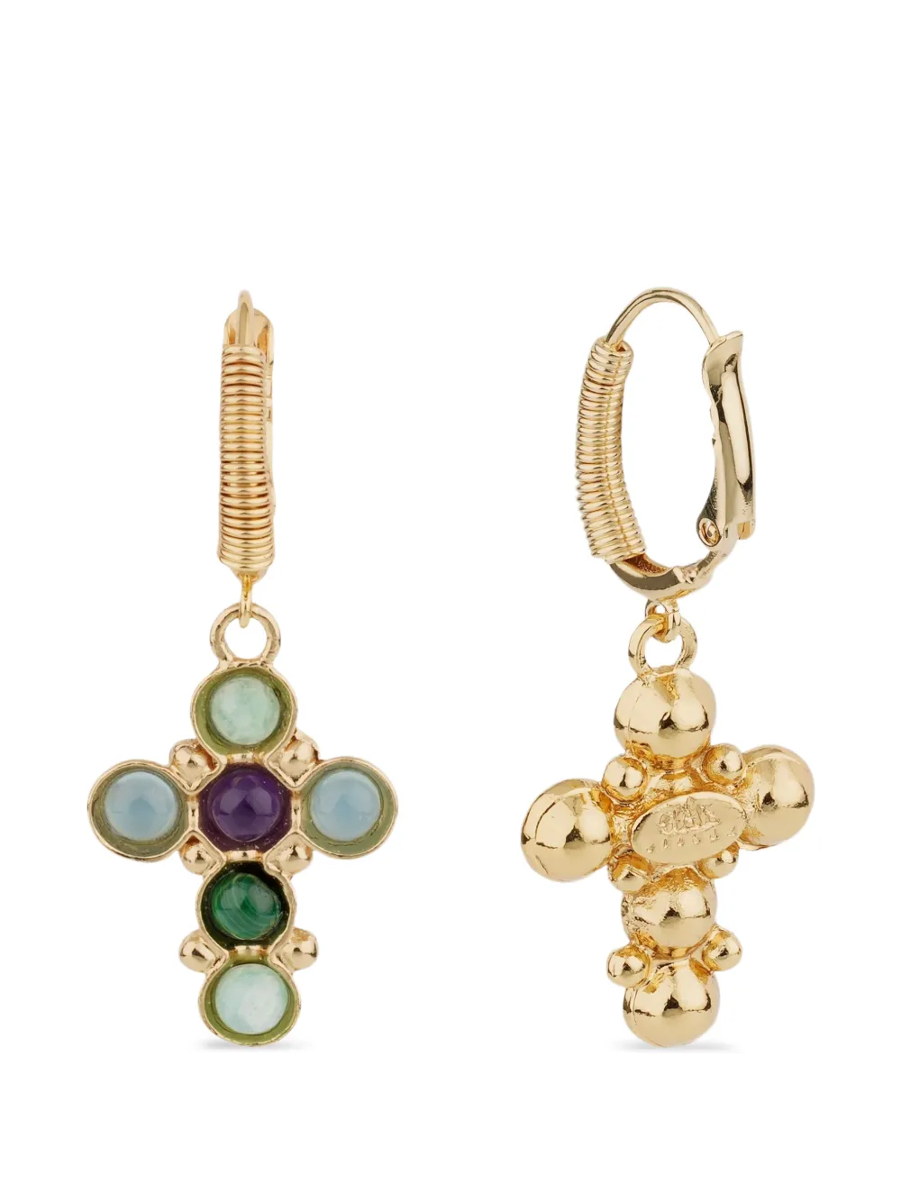 Gas Bijoux Tao Cruzita cross earrings - Oro
