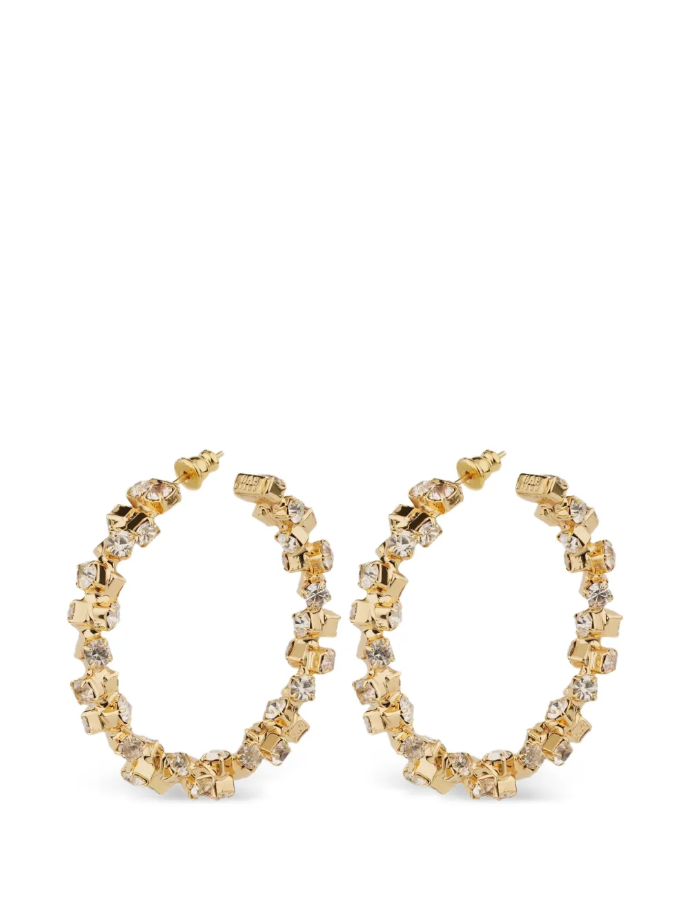 Gas Bijoux Trevise cube embellished hoop earrings - Oro