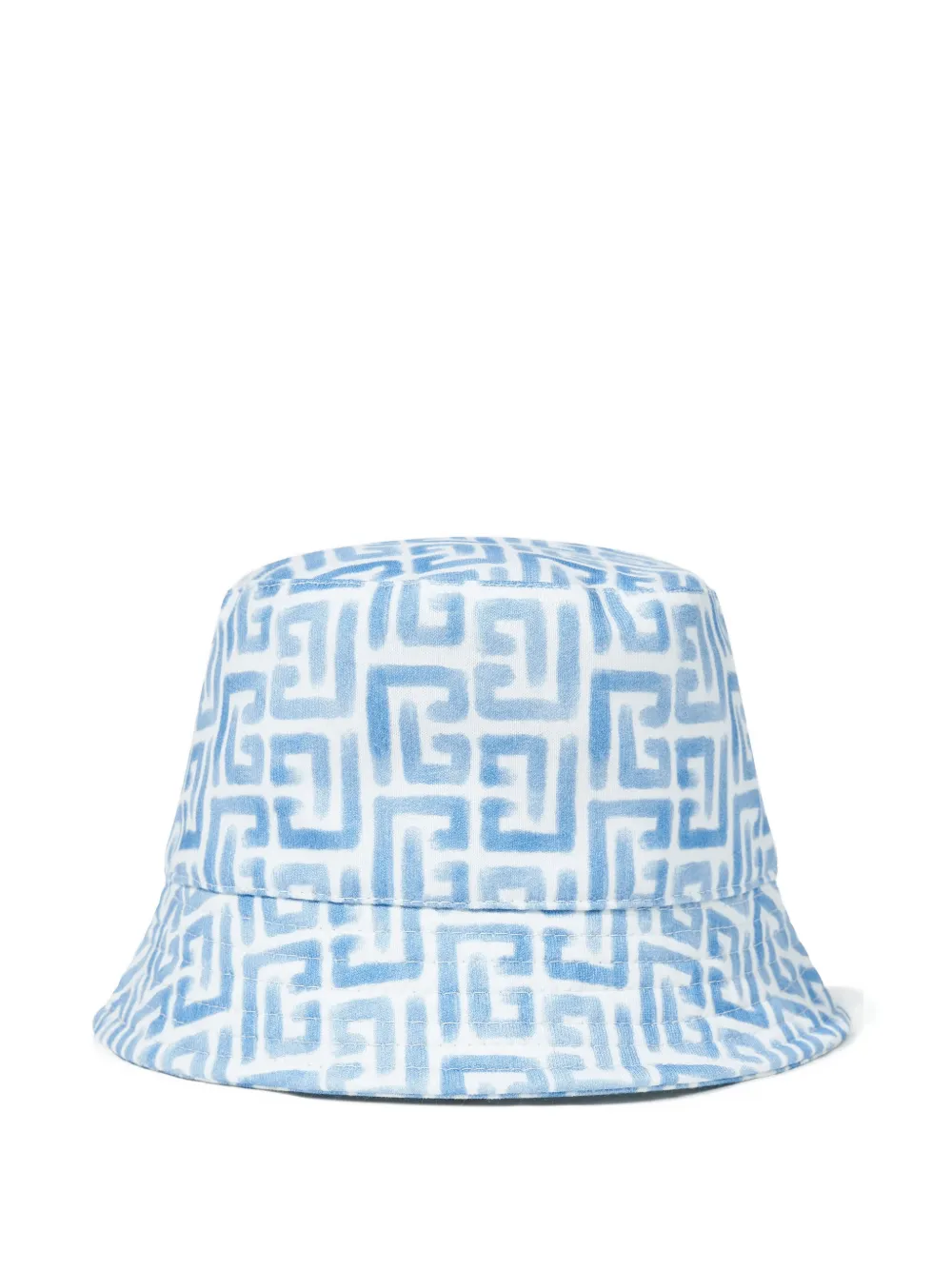 Balmain Kids monogram-print bucket hat - Bianco
