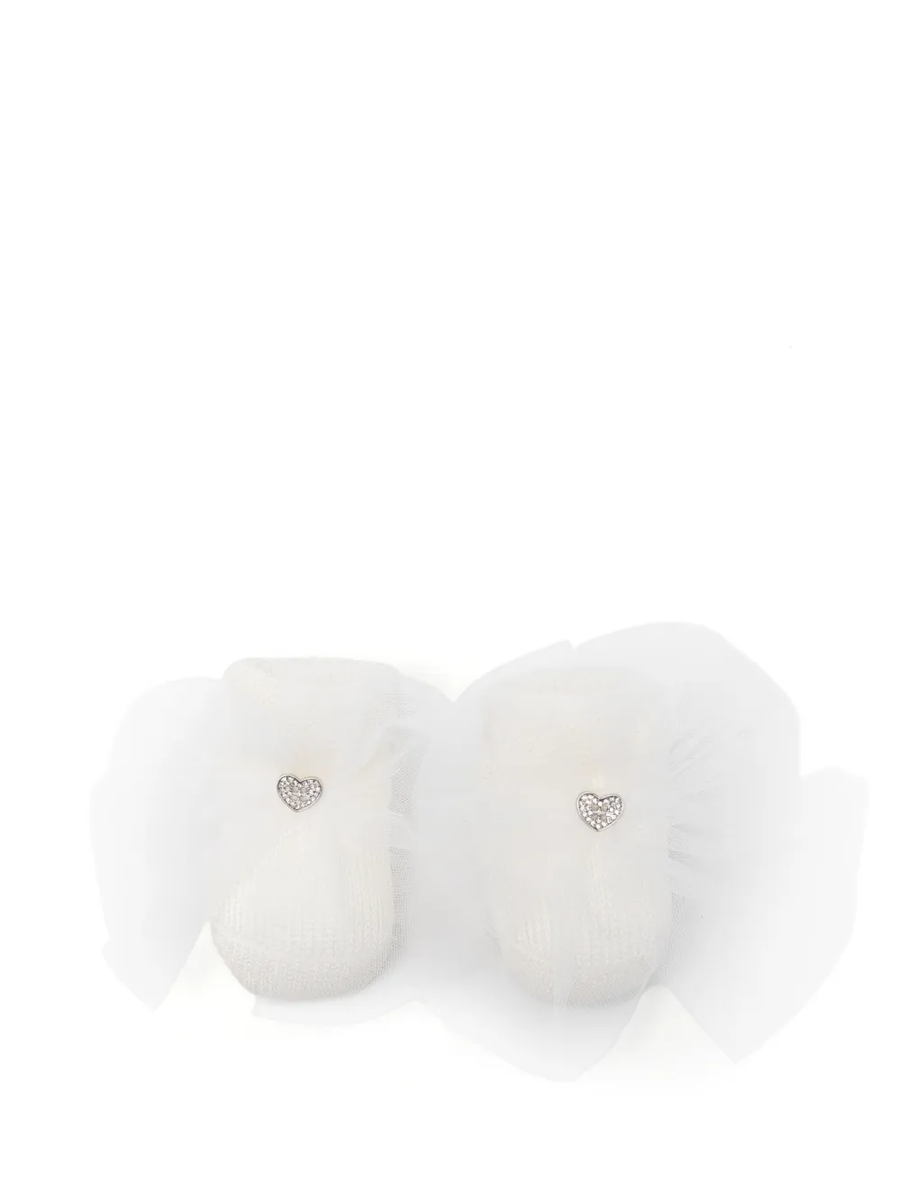 Monnalisa Slofjes verfraaid met strik Wit