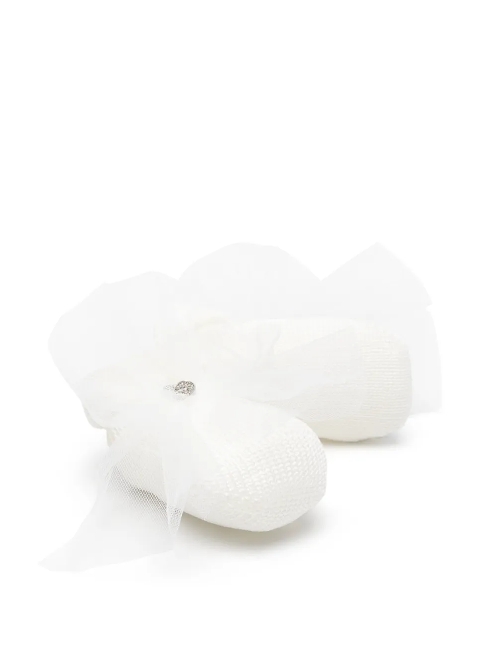 Monnalisa Slofjes verfraaid met strik Wit