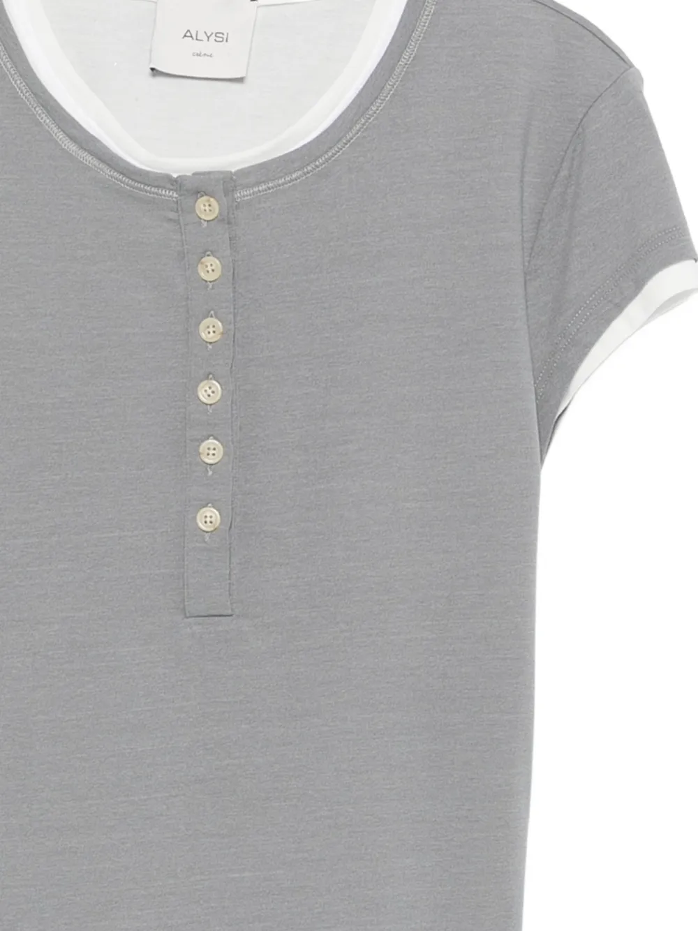 Alysi T-shirt met knopen Grijs