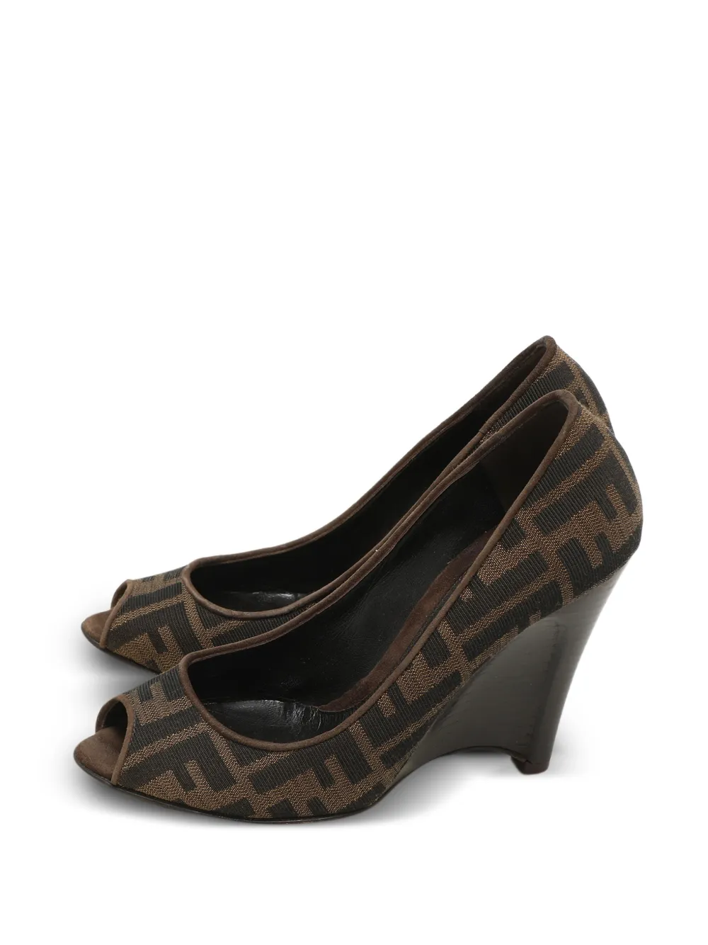 Fendi Pre-Owned Zucca wedge pumps - Marrone
