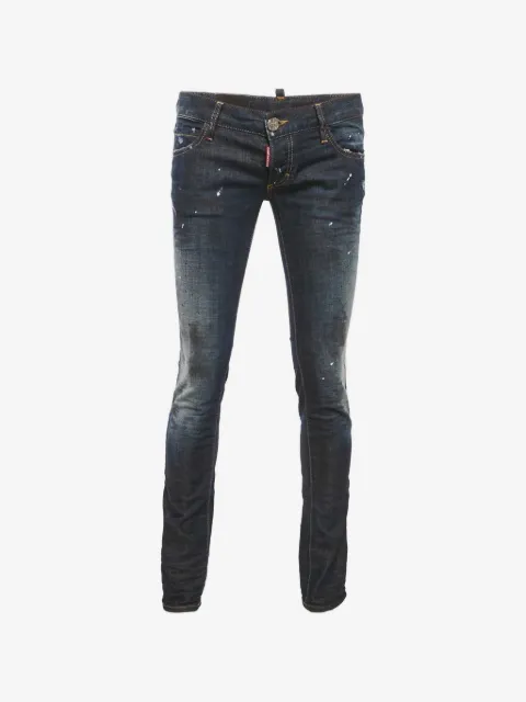 DSQUARED2 بنطال بتأثير باهت