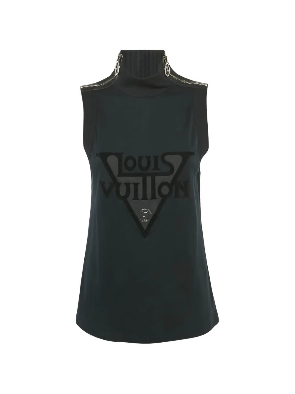 Louis Vuitton Pre-Owned sleeveless logo-detail top - Nero