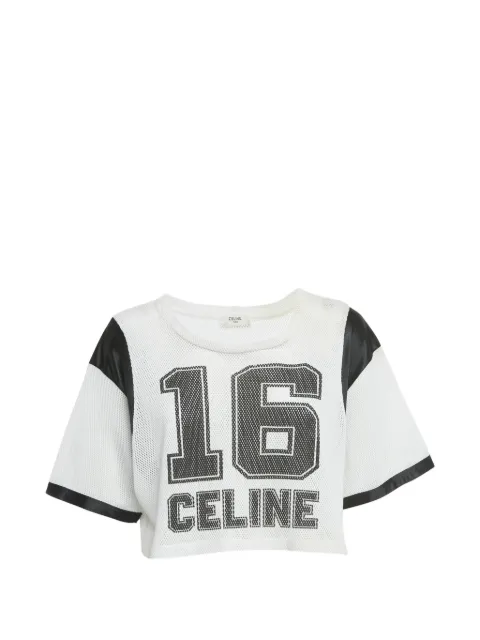 Celine Pre-Owned mesh printed crop top
