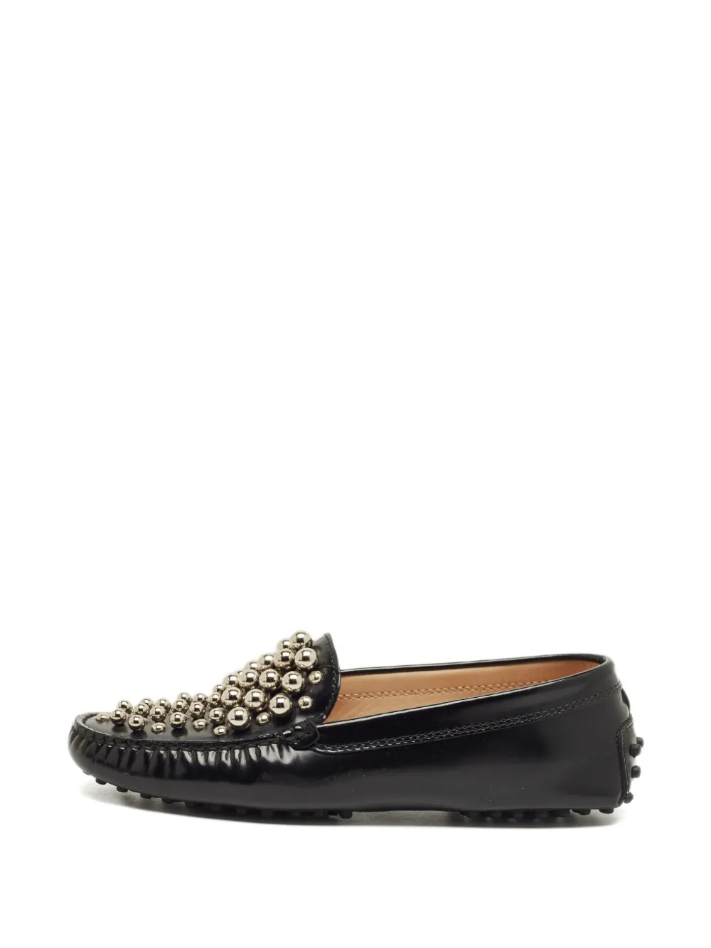 Tod's metal-accent leather loafers - Nero