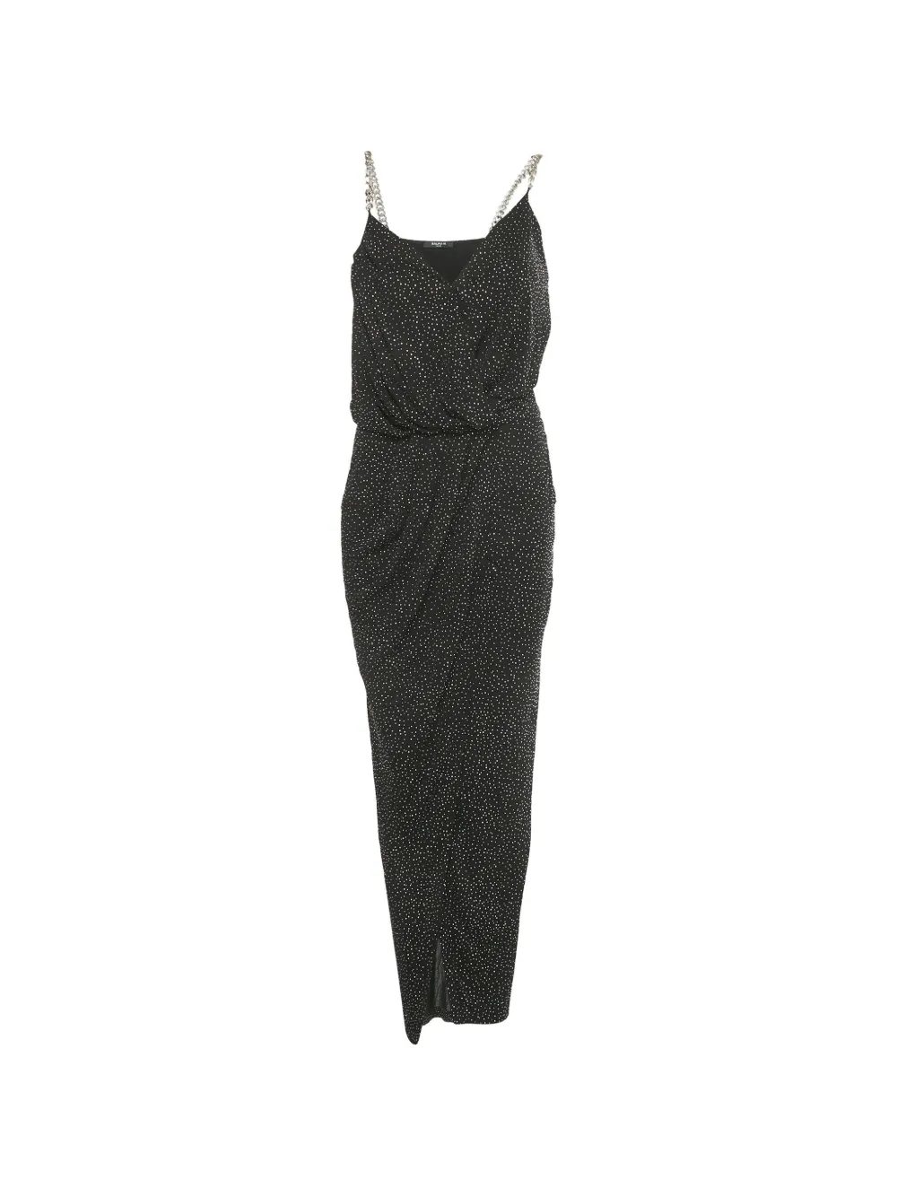 Balmain Pre-Owned chain strap studded midi dress - Nero
