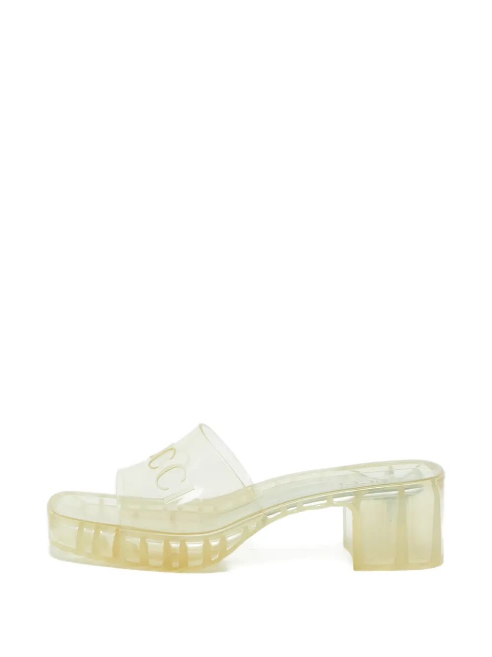 Gucci Pre-Owned block-heel sandals - Bianco