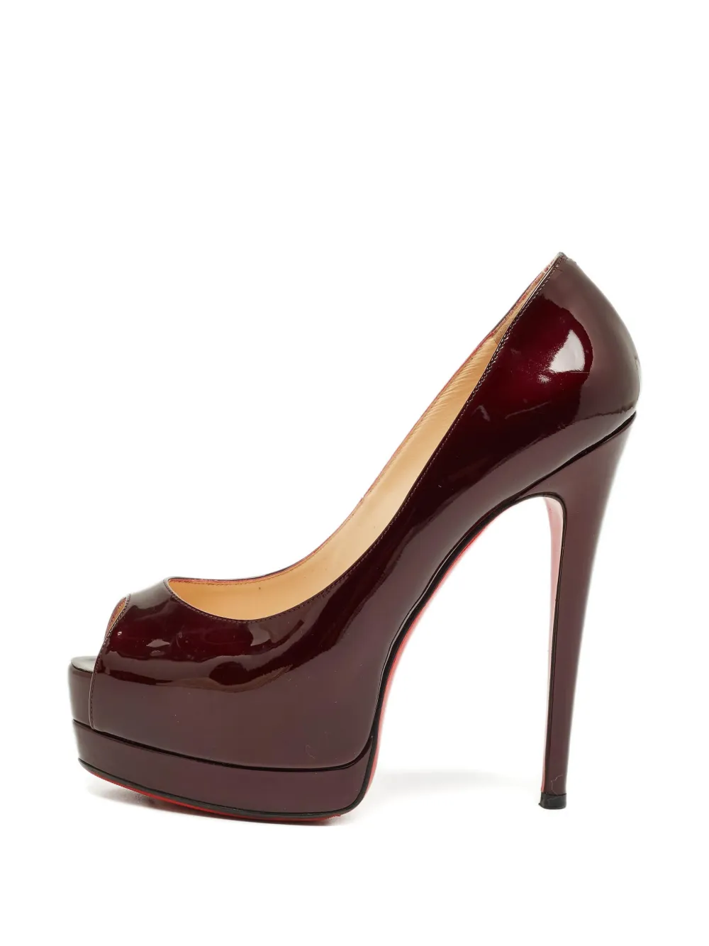 Christian Louboutin Pre-Owned Louboutins open-toe leather pumps - Rot