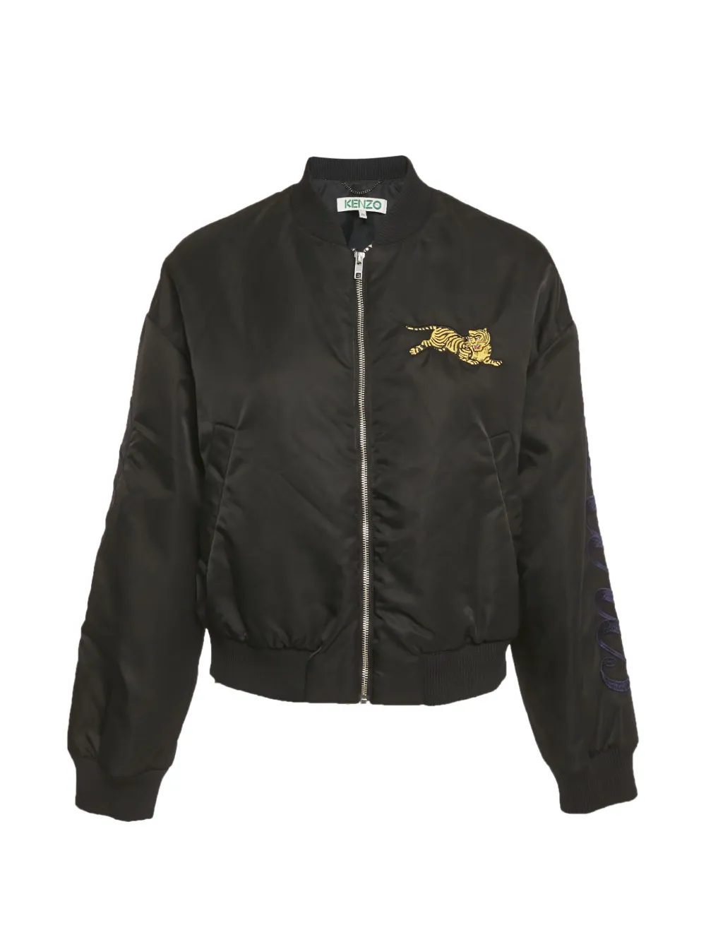 Kenzo Pre-Owned tiger-appliqué bomber jacket - Nero