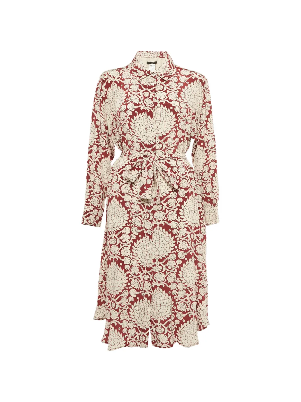 Weekend Max Mara printed belted midi dress - Rot