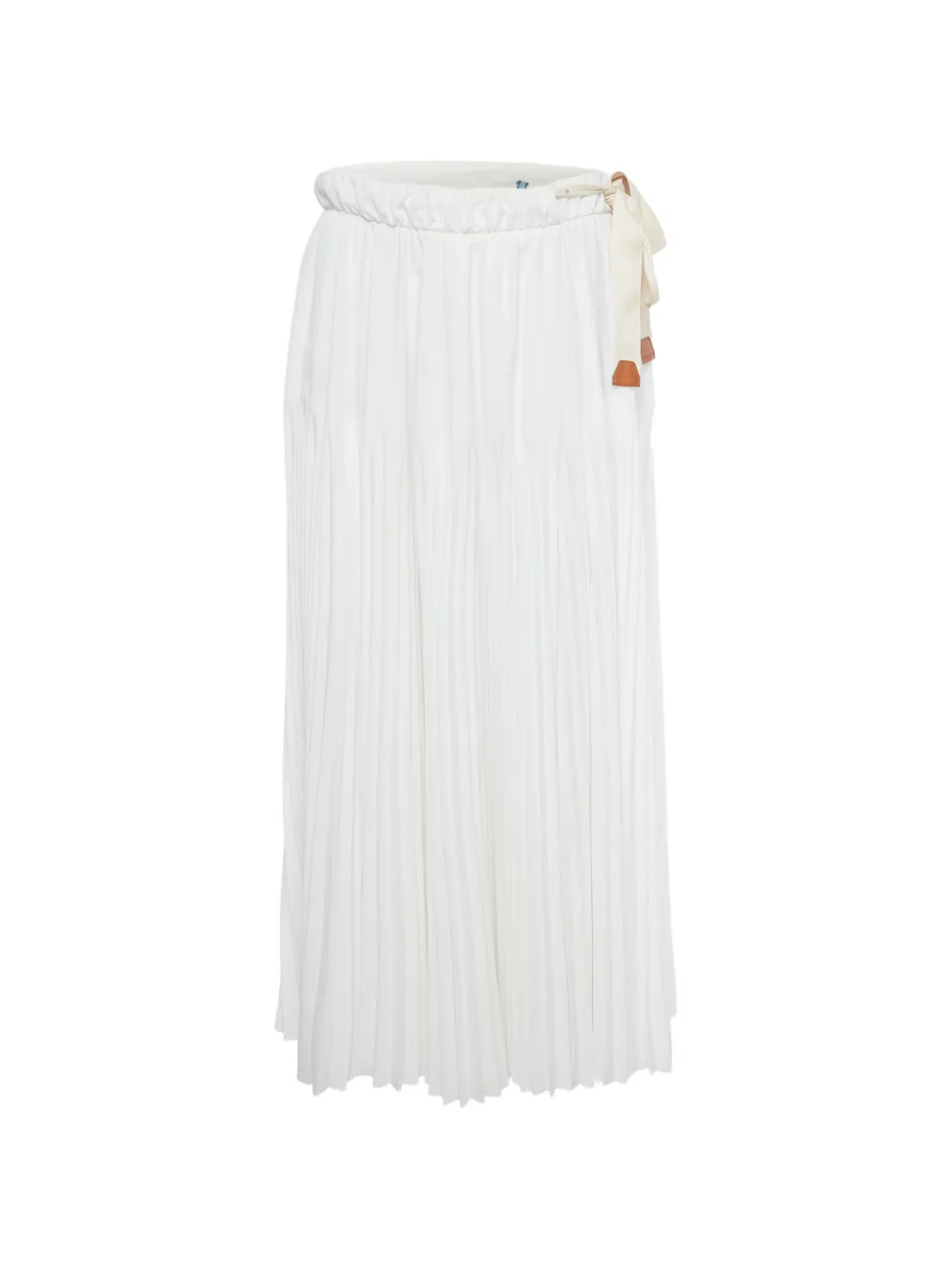 Prada Pre-Owned pleated midi skirt - Bianco