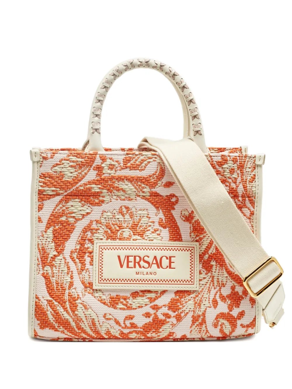 Versace Pre-Owned canvas raffia tote bag - Toni neutri