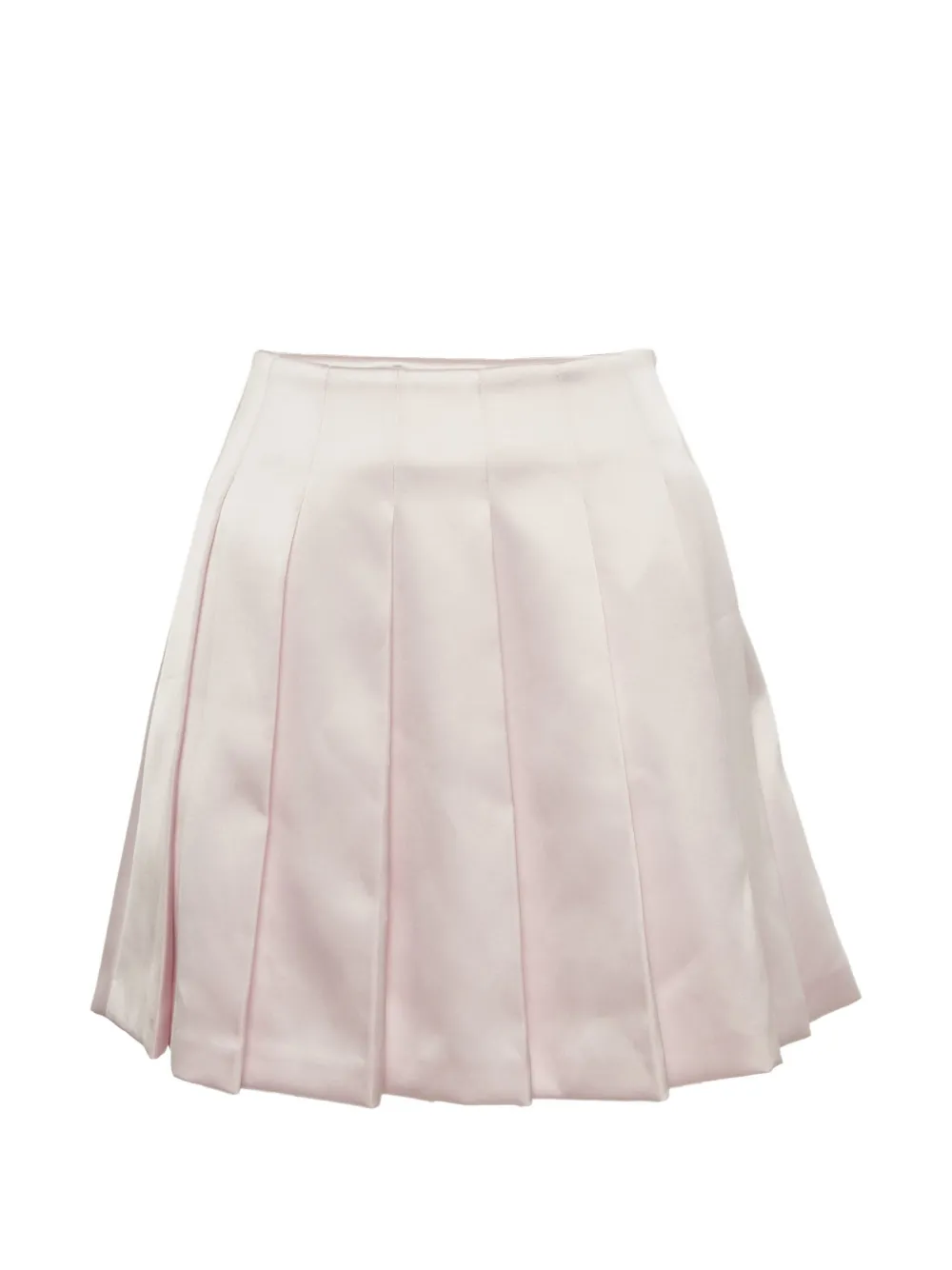 Self-Portrait satin pleats mini skirt - Rosa