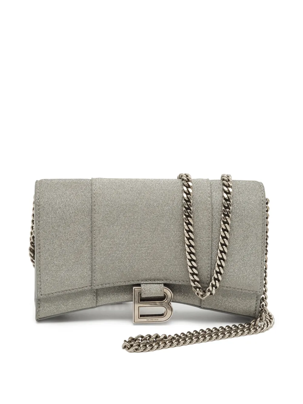 Balenciaga Pre-Owned Hourglass glitter-embellishment cross body bag - Grigio