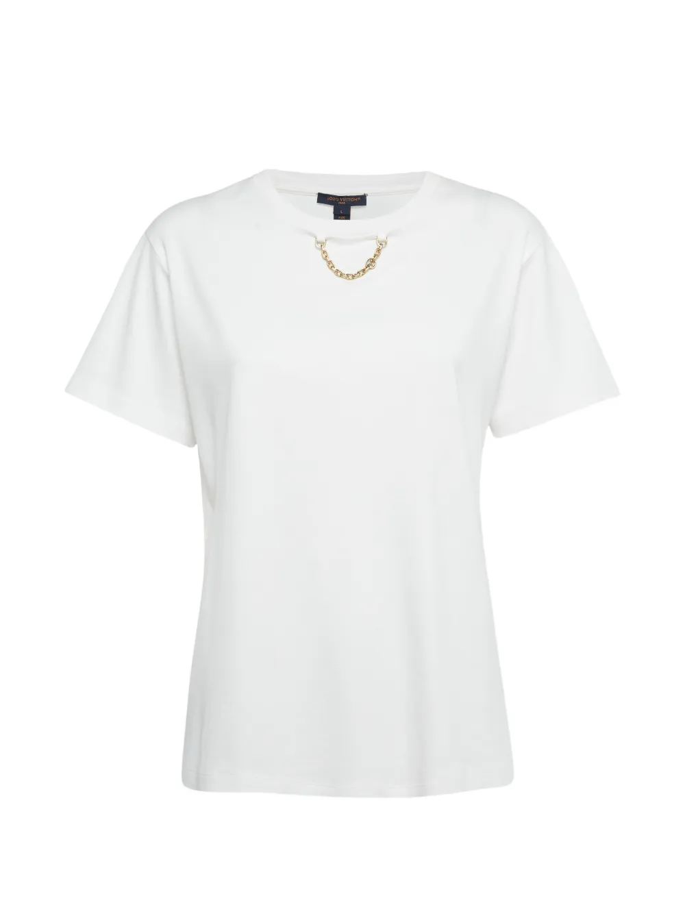 Louis Vuitton Pre-Owned chain cotton top - Bianco