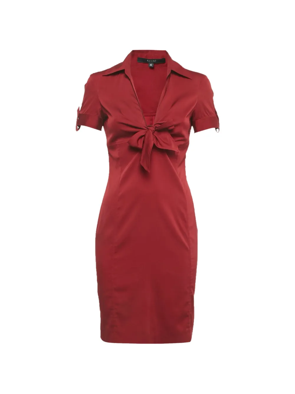 Gucci Pre-Owned knot-detail mini dress - Rosso