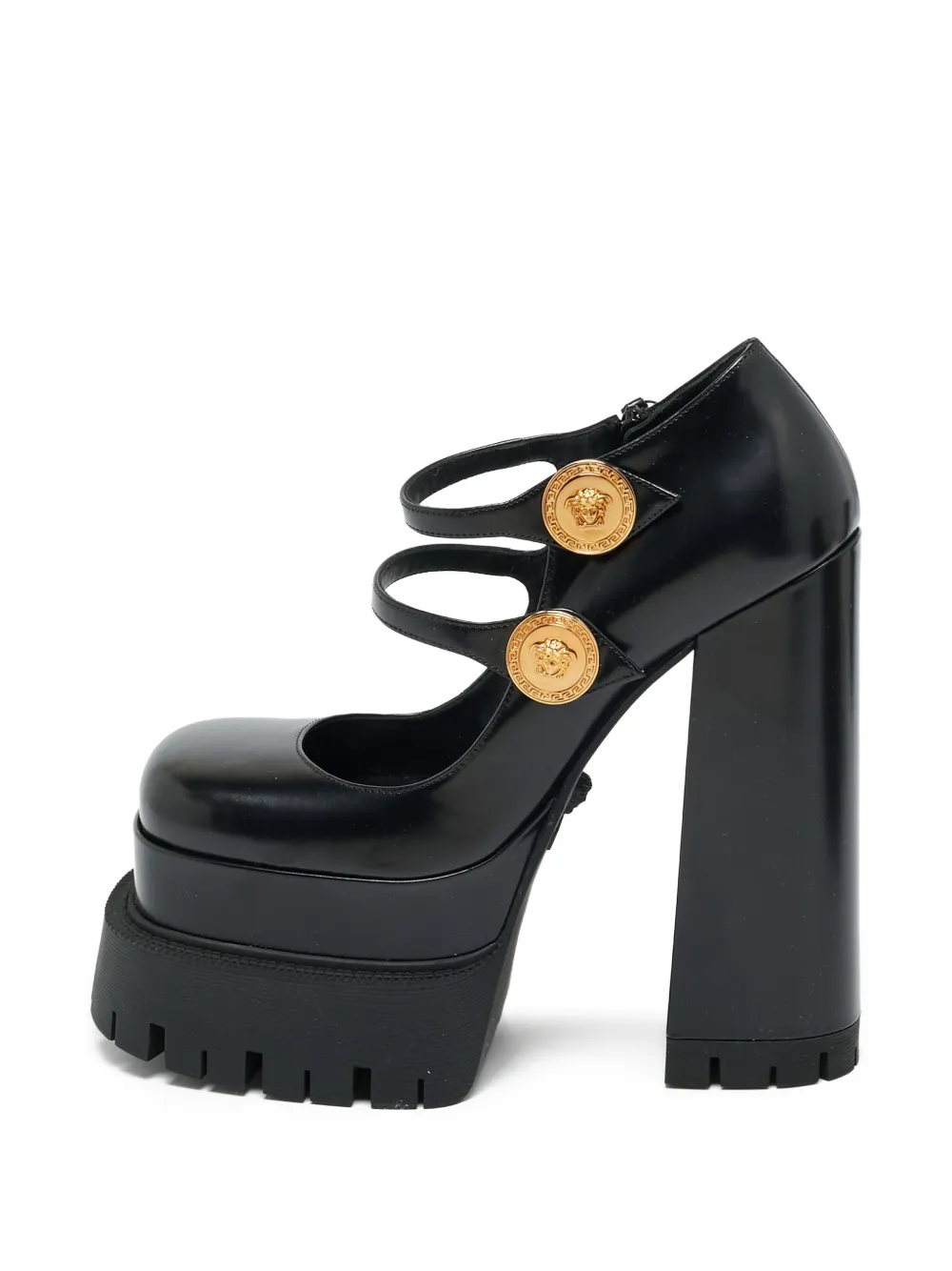 Versace Pre-Owned aevitas platform leather pumps - Schwarz