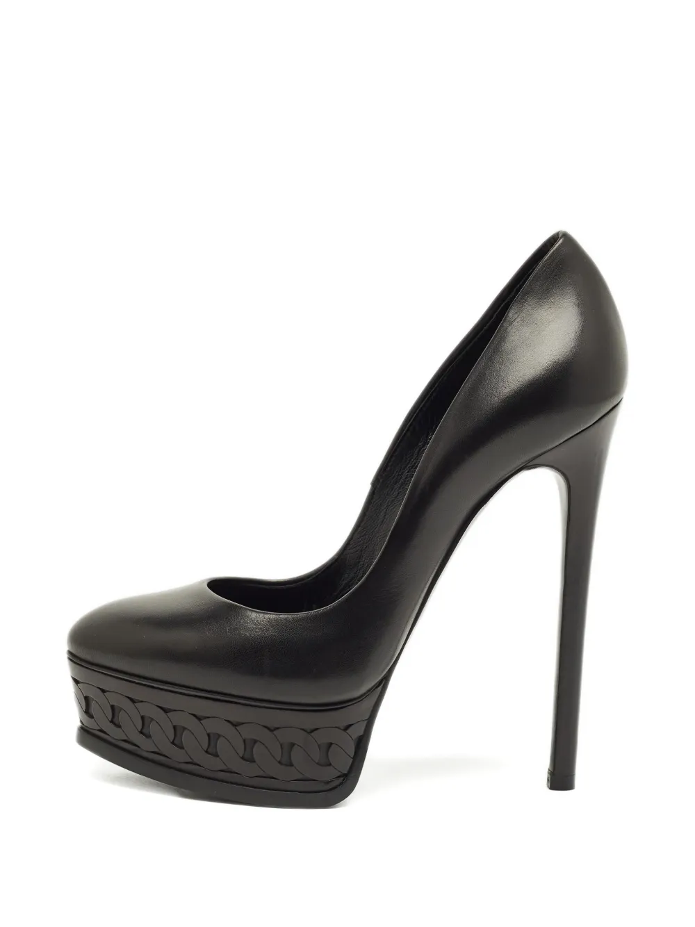 Casadei platform leather pumps - Nero