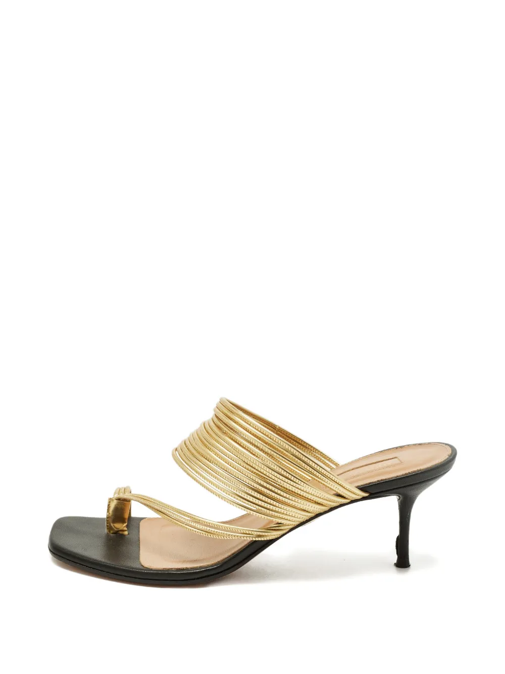 Aquazzura coiled leather sandals - Oro