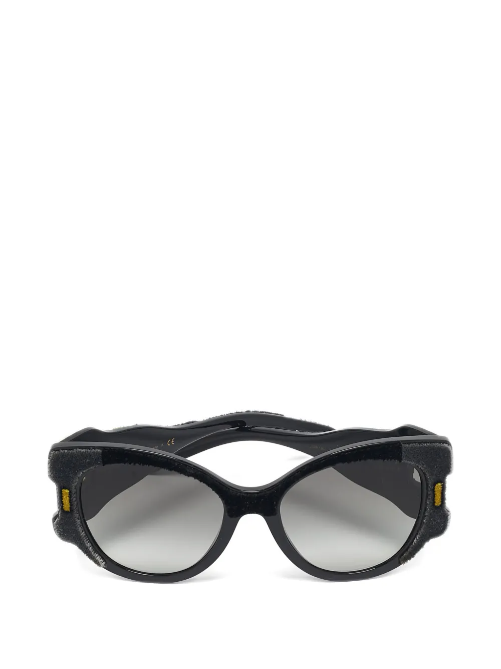 Prada Pre-Owned Tapestry cat-eye sunglasses - Nero