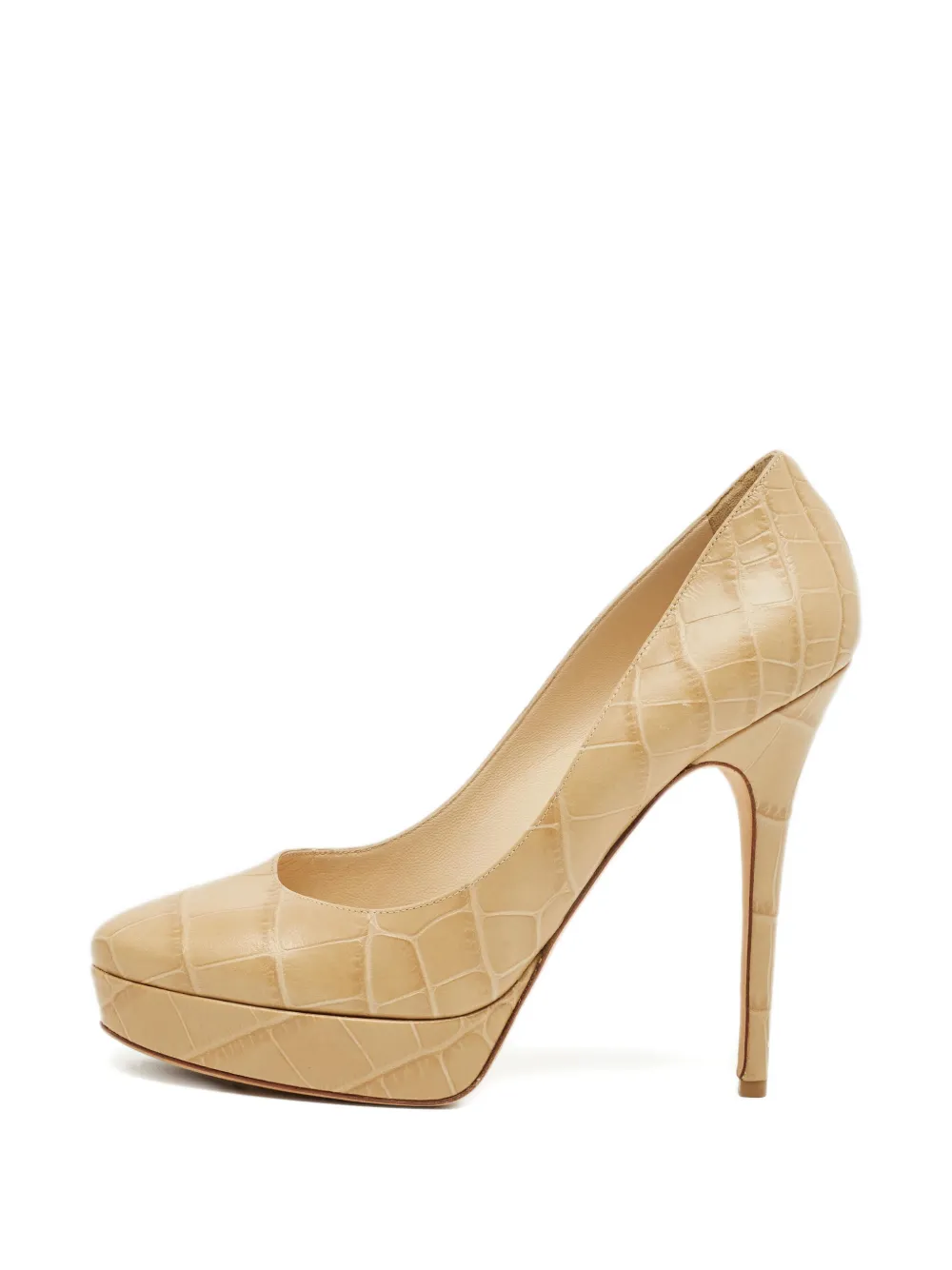 Jimmy Choo Pre-Owned crocodile-embossed pumps - Toni neutri