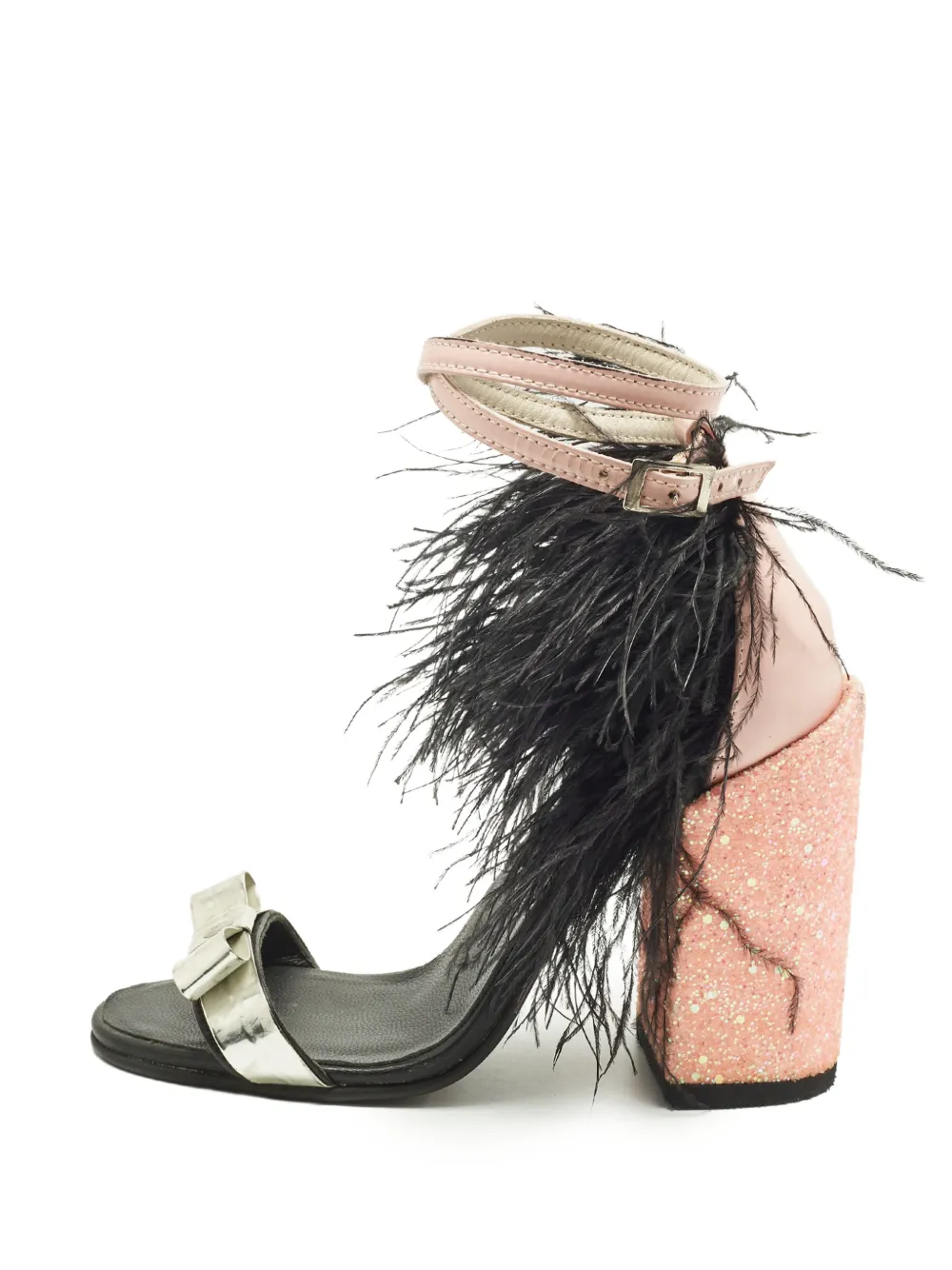 MACH & MACH leather feather sandals - Pink