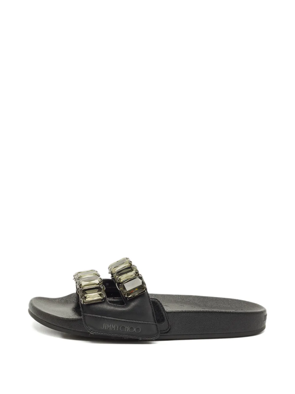Jimmy Choo Pre-Owned Fitz crystal sandals - Nero