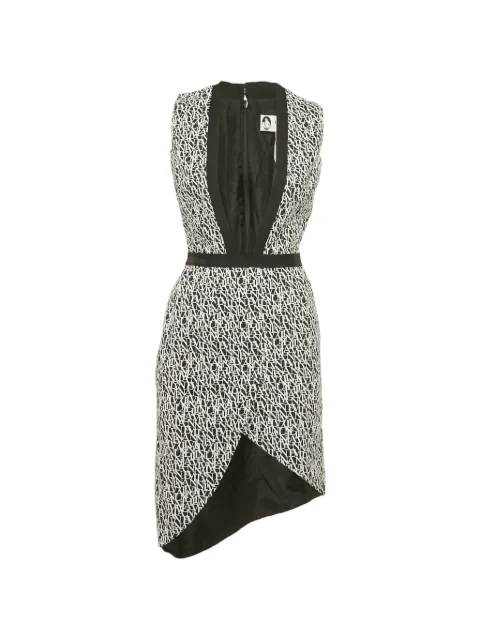Lanvin Pre-Owned logo-print asymmetric dress