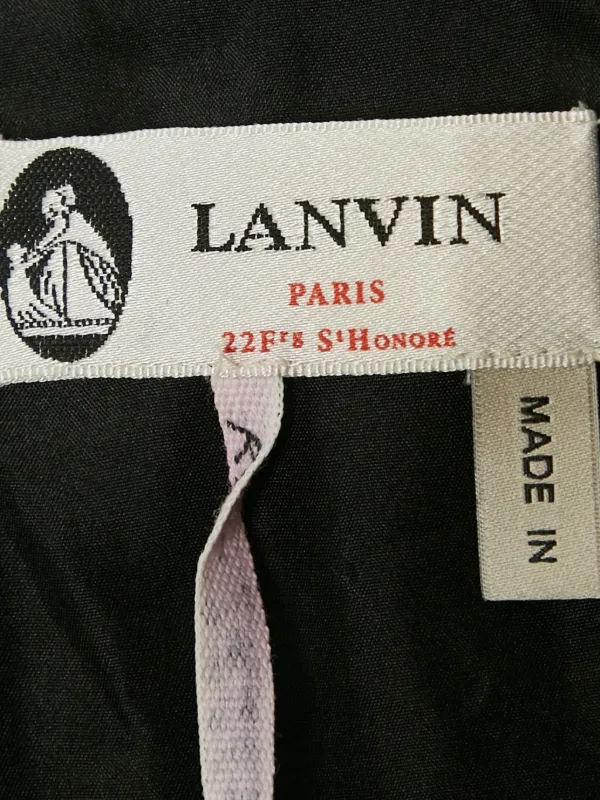Lanvin Pre-Owned logo印花不对称连衣裙| 黑色| FARFETCH CN