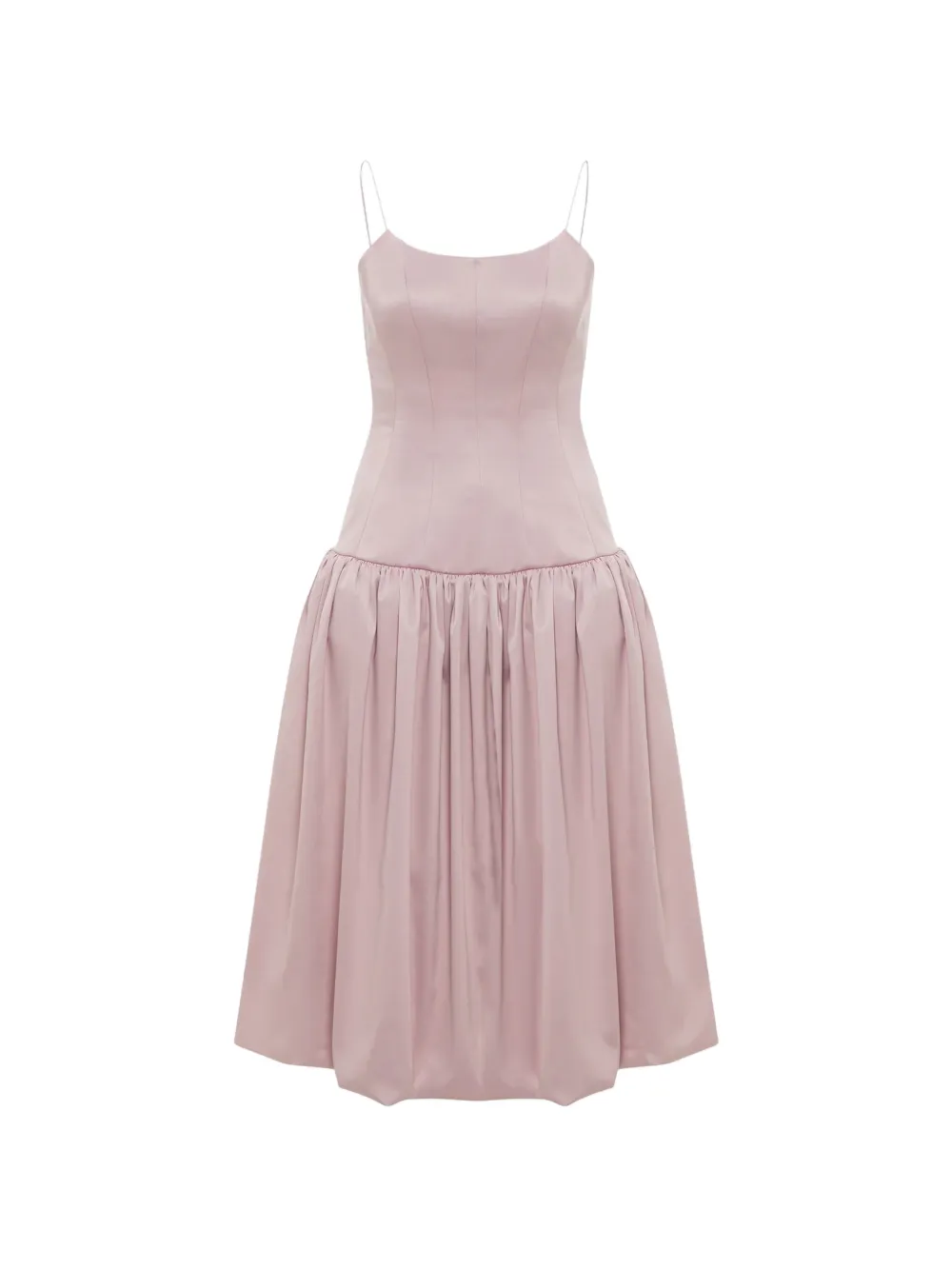 ONORI Aria satin corset midi dress - Rosa